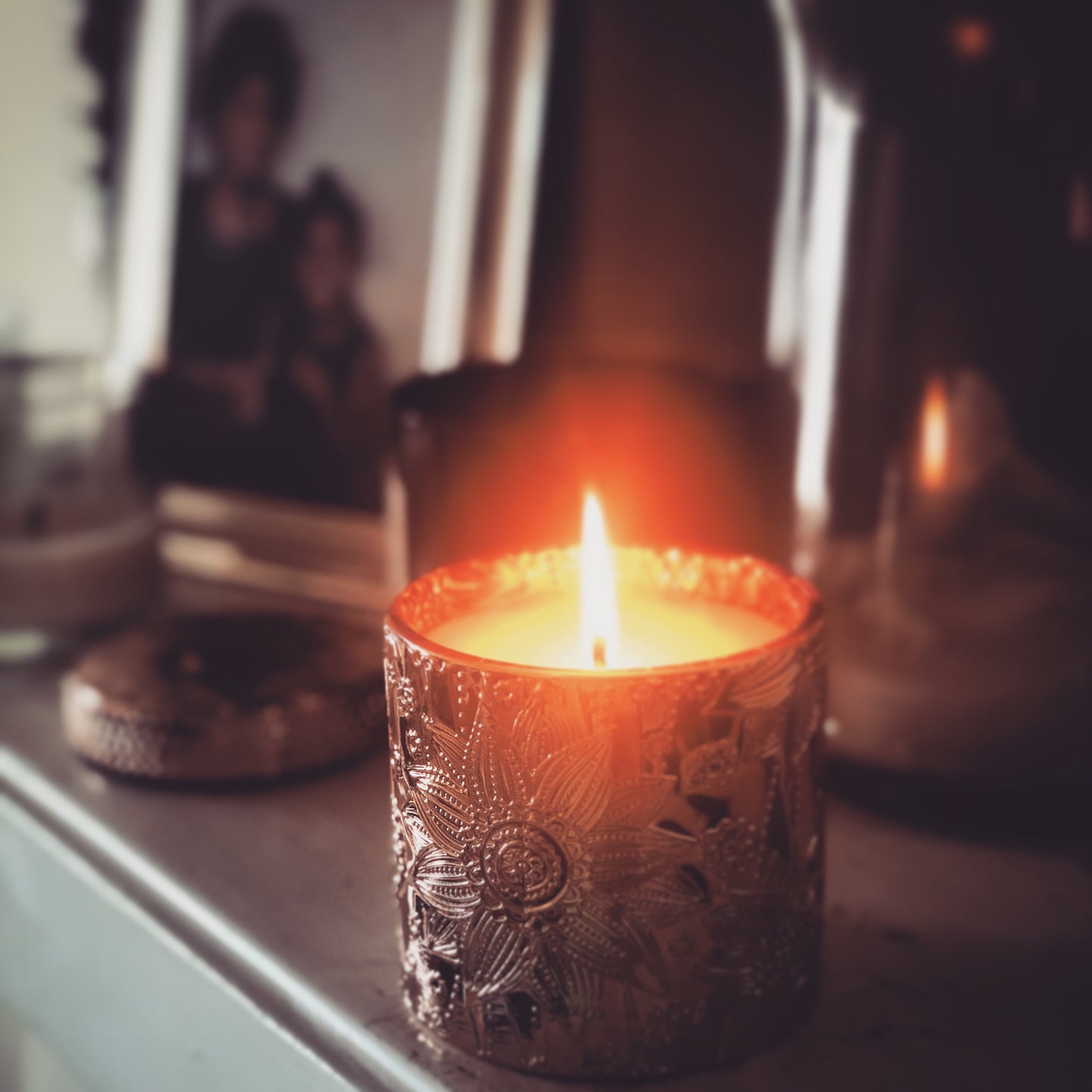 SouLuxe Rose Gold Lotus 9oz. Candle with Lid