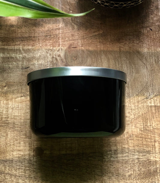 SouLuxe 16oz. Midnight Container Candle with Silver Lid